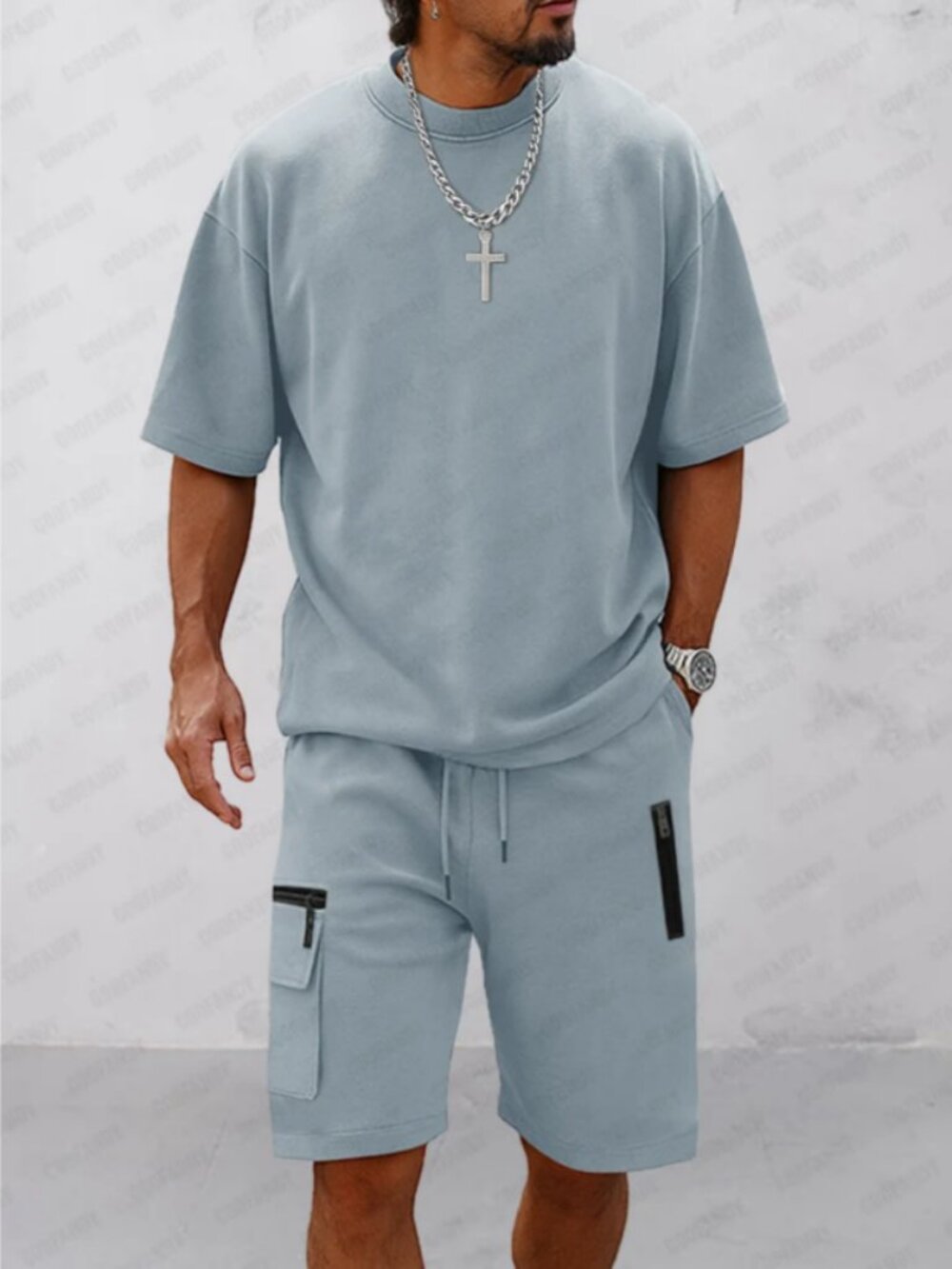 Coofandy Men's Stylish Casual 2-Piece Matching Set XL
